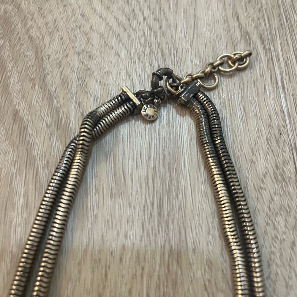 J.Crew Faceted Crystal Chevron Link Statement Necklace 17.5” - Picture 3 of 4